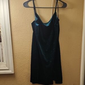 Windsor Black and Teal Mini Dress